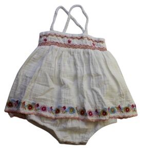 Louise Misha White Embroidered Dress